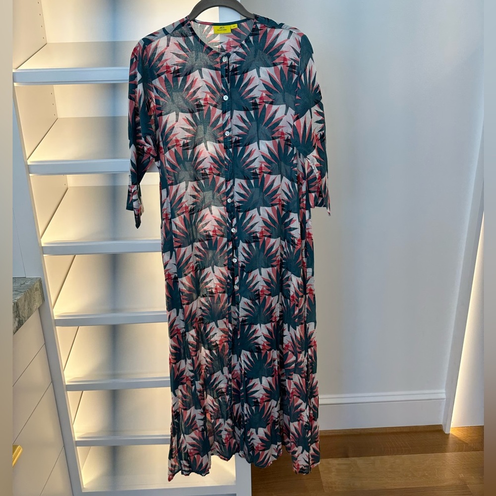 Roller Rabbit Long Sleeve Button Down Maxi Dress in size XS.